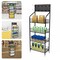 50*27*140cm4Tier Mobile Retail Snack Storage Organizer Display Rack Basket Stand